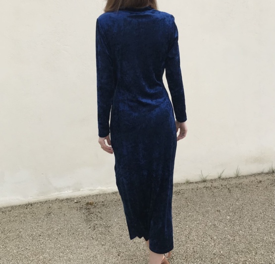 Robe velours bleu t38 – Image 4